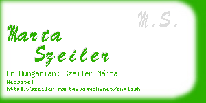 marta szeiler business card