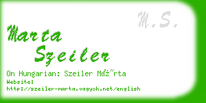 marta szeiler business card